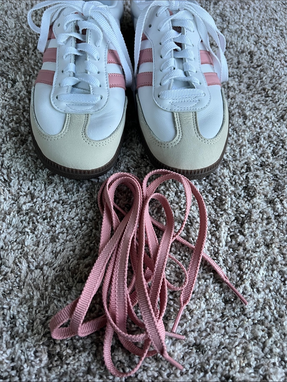 NWOT Adidas Women's Samba OG Sneakers in White Wonder Mauve Size 8.5 - Picture 8 of 10